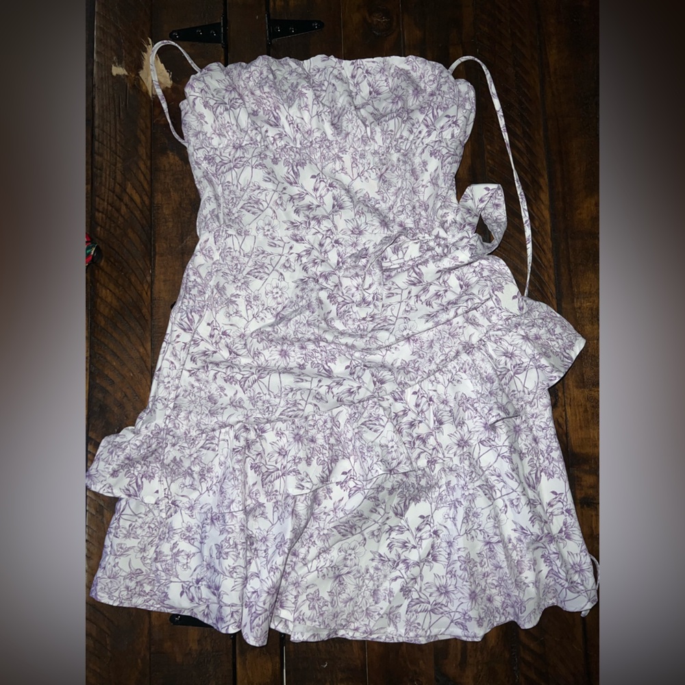 SHEIN Purple Floral Mini Dress